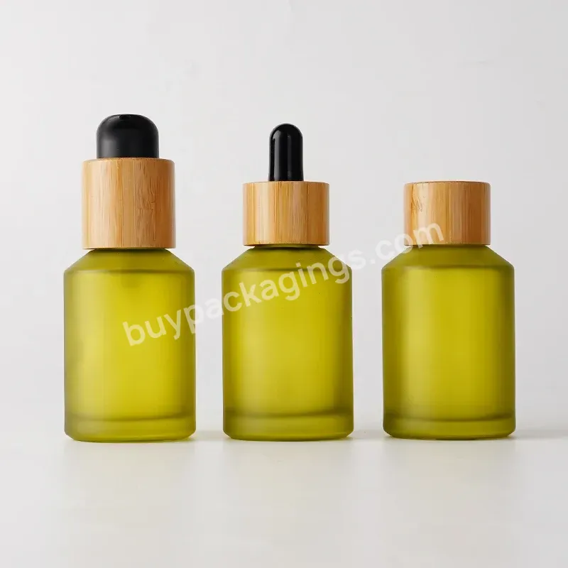 Empty Bamboo Cosmetic Container Set Bottles And Jars Skincare Bamboo Cosmetic Containers Glass Dropper Bottle Pump Bottle