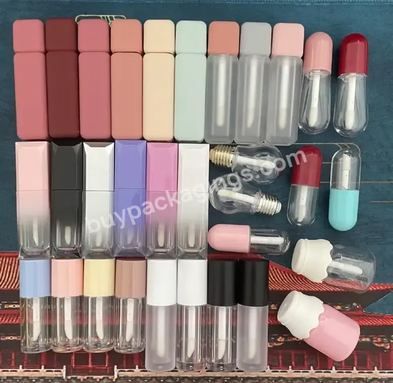 Empty Lipgloss Tubes Small Capacity Pink Square Cute Lip Gloss Bottle Cosmetic Empty Packaging Lipstick Container Lipstick Tube - Buy Empty Lipgloss Tubes Small Capacity Pink Square Cute Lip Gloss Bottle Cosmetic Empty Packaging Lipstick Container Li