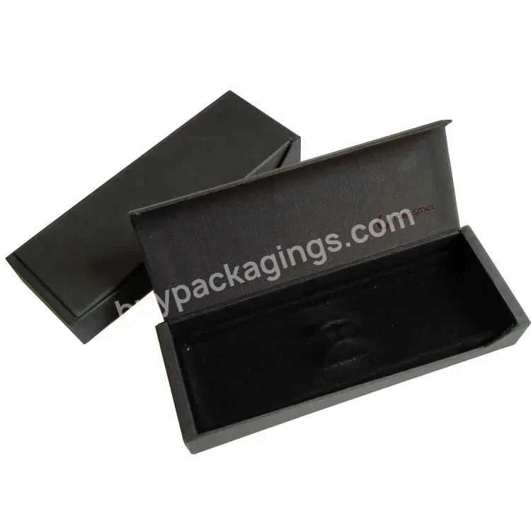 Empty Pen Box Black Paper Cardboard Packaging Gift Set Boxes Custom Logo Luxury Pen Box