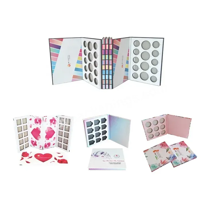 Eyeshadow Palette Custom Cosmetic Box Logo Printed Lipstick Packaging Box With Makeup Window