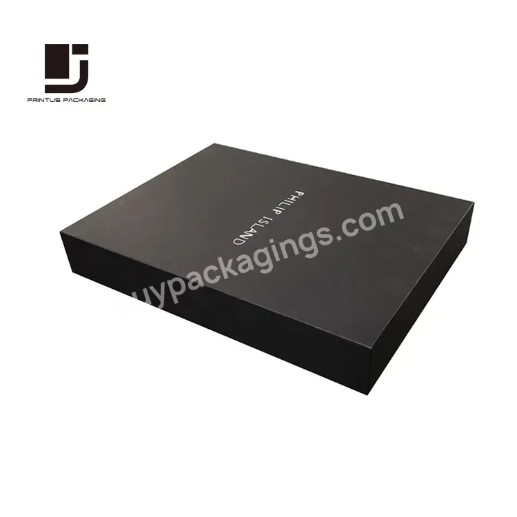 Factory Custom Cardboard Packing Fancy Matte Black Shirt Boxes