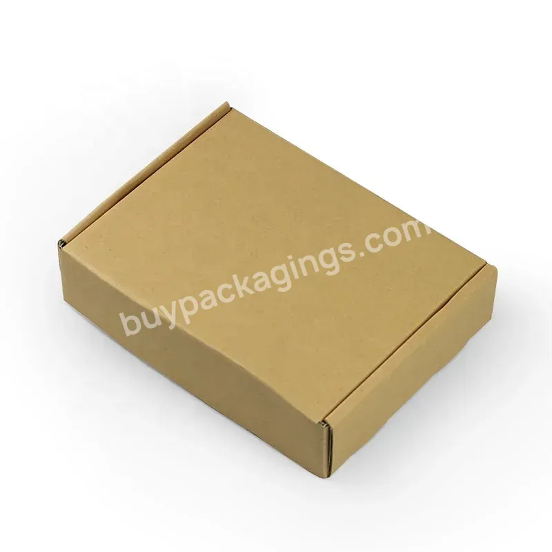 Factory Custom Logo Printing Flat Packaging Gift Packaging Box Corrugated Die Cut Folding Kraft Paper Post Box Shipping Mailbox