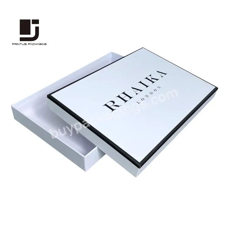 Factory Custom Luxury Paper T Shirt Boxes With White Lids