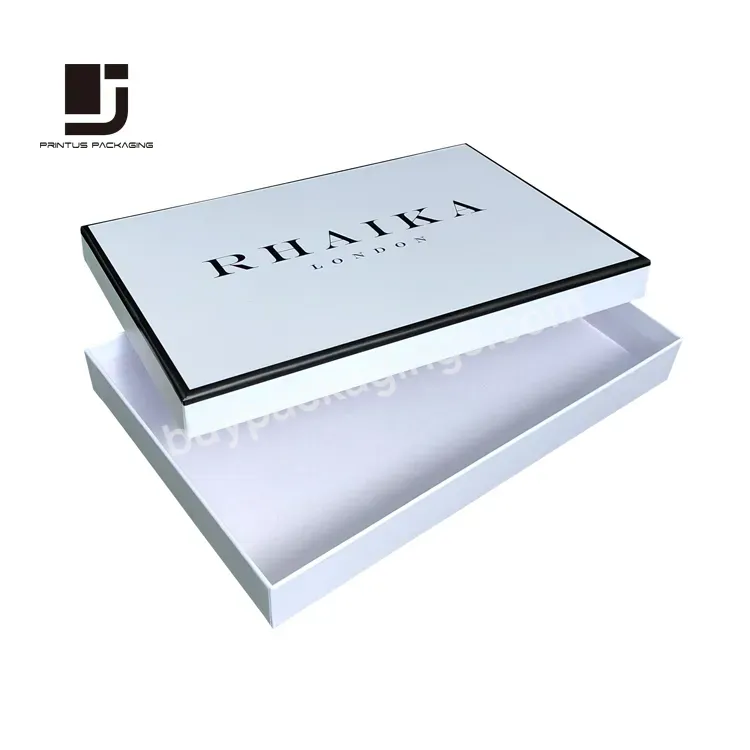 Factory Custom Luxury Paper T Shirt Boxes With White Lids