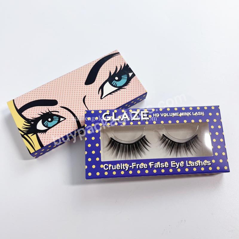 Factory Custom Paper Box Printing Beauty Cosmetic Empty Eyelash Box Custom Eyelash Packaging Box
