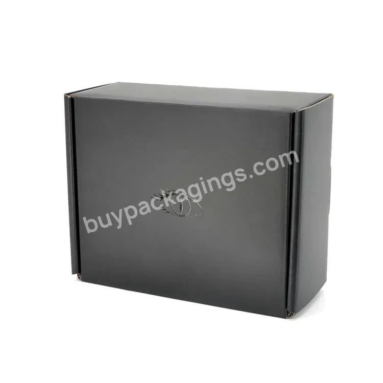 Factory Customized Printed Postal Box Recycled Corrugated Cardboard Box Black Paper Box