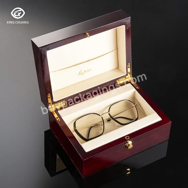 Factory Customized Wooden Eyewear Packaging Box Display Wooden Box Wooden Sunglasses Case