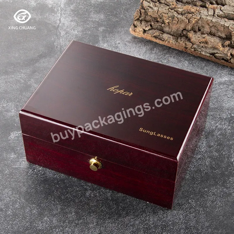 Factory Customized Wooden Eyewear Packaging Box Display Wooden Box Wooden Sunglasses Case