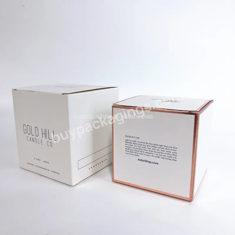 Factory Direct Custom Cheap Price Customized Logo Printed White Candle Boxes Wholesale