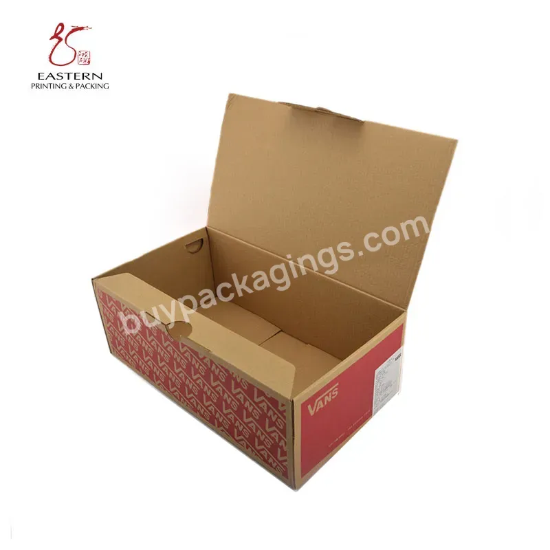 Factory Directly Wholesale Custom Kraft Corrugated Paper Shipping Foldable Carton Cheap Plain Shoe Packaging Box For Shipping