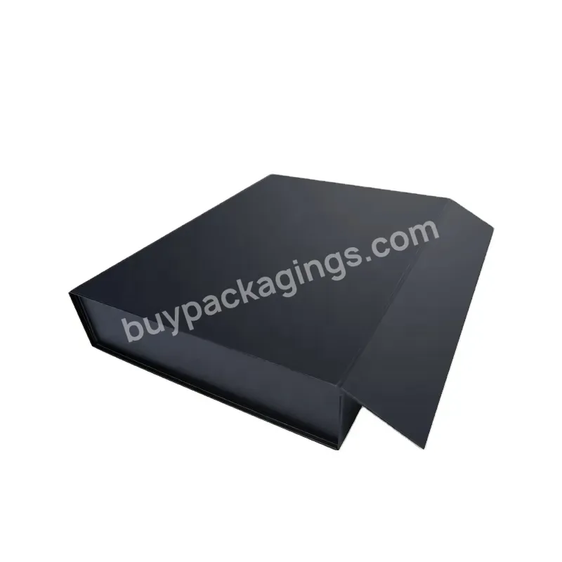 Factory Price Magnetic Gift Folding Custom Large Black Cardboard Boxes