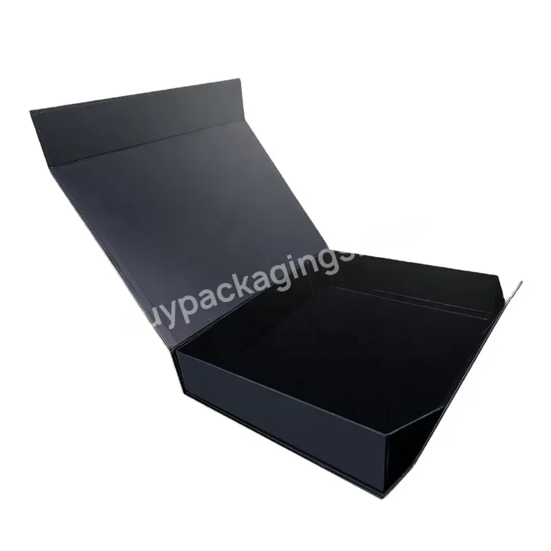 Factory Price Magnetic Gift Folding Custom Large Black Cardboard Boxes