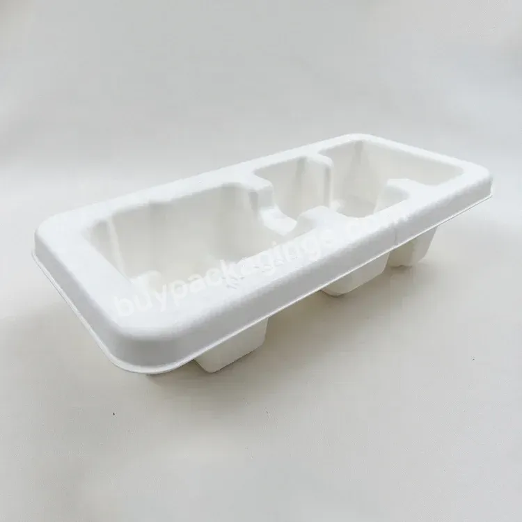 Factory Professional Custom Biodegradable Molded Pulp Packaging Wine And Coffee Cup Holder Pulp Tray - Buy Molded Pulp Packaging,Pulp Molding Packaging,Biodegrad Mold Pulp Packag.