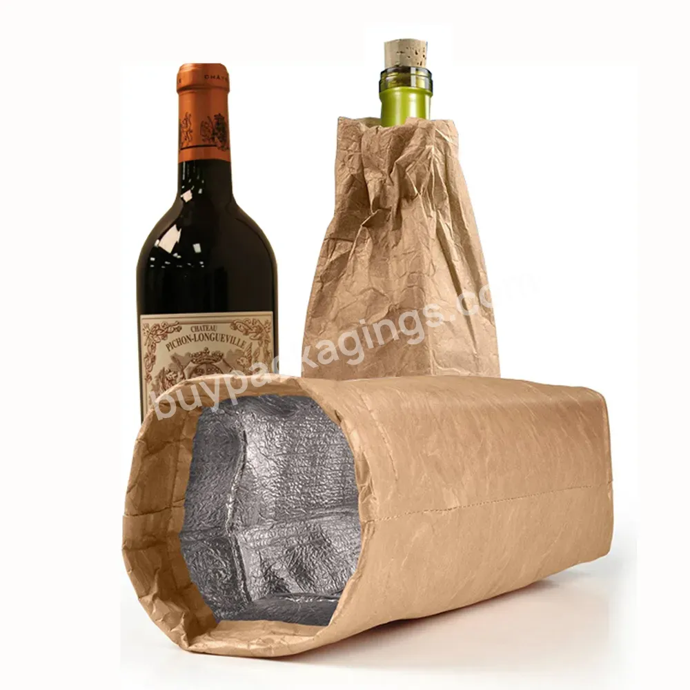 Factory Sell Eco Friendly Tyvek Waterproof Beer Cool Bag Light Recycled Durable Brown