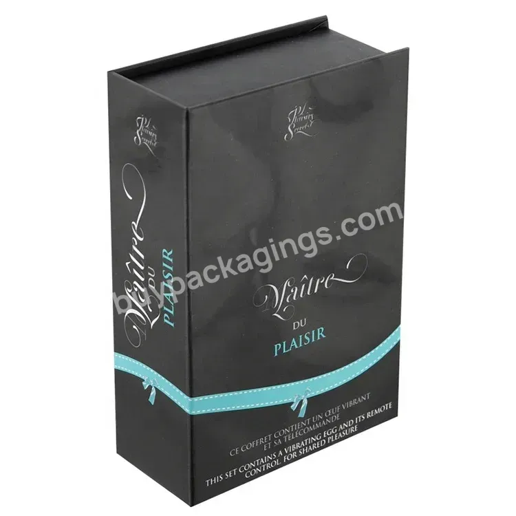 Factory Wholesale Custom Logo Design Printing Black Book Shaped Product Packaging Gift Boxes With Foam Insert