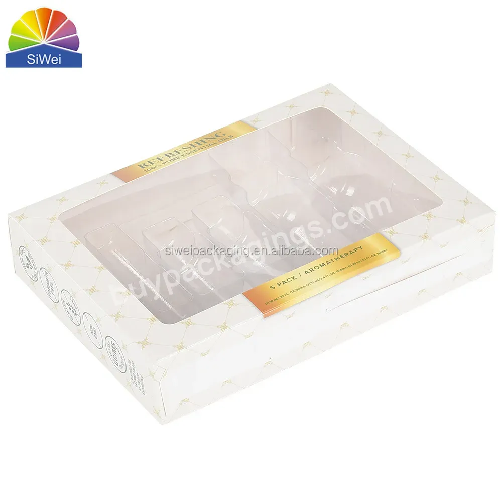 Factory Wholesale Custom Logo Direct Paper Hanger Boxes Window Cosmetic Scarf Product Packaging With Clear Window