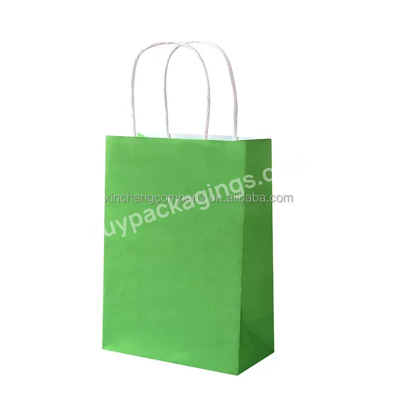 Factory Wholesale Kraft Paper Bags Logo Tote Recycled Takeaway Brown Paper Bag With Handle Shopping Bag