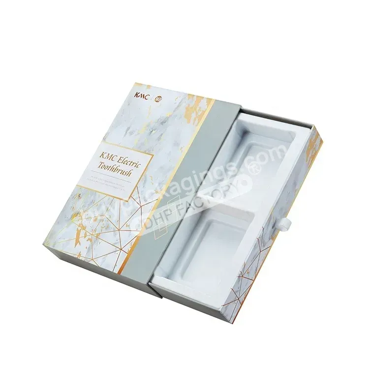 Factory Wholesale Luxury Cardboard Custom Made Sliding Drawer Dental Care Packaging Toothbrush Paper Gift Box With Insert