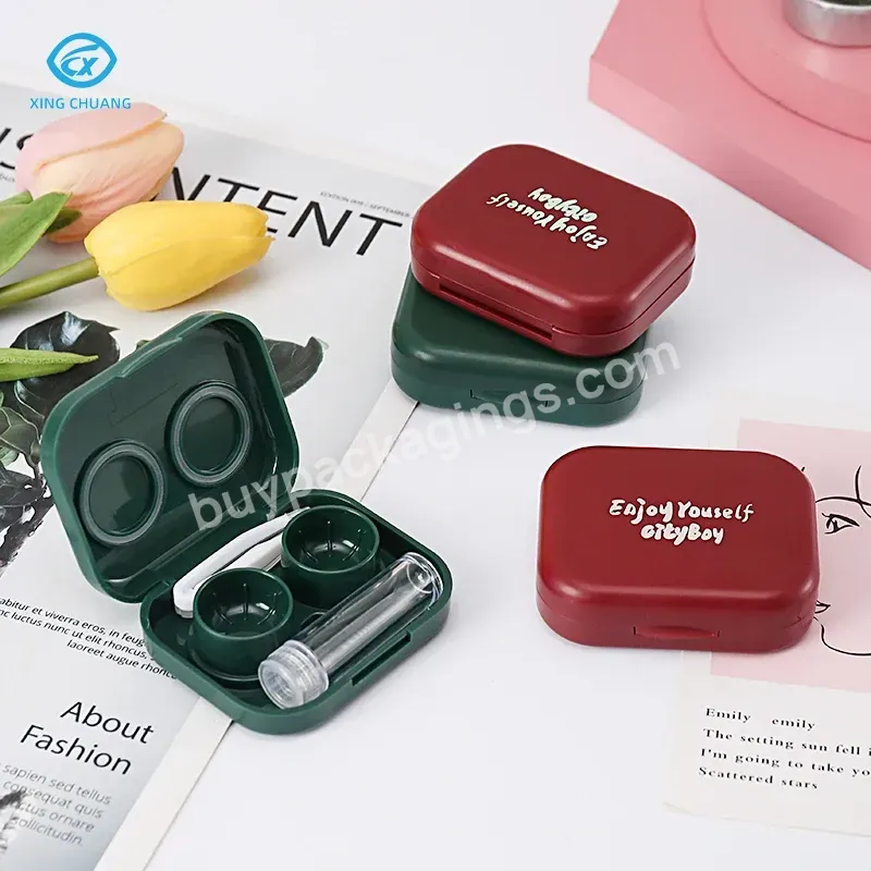 Factory Wholesale Optical Accessories Low Moq Contact Lens Packaging Custom Logo Glasses Case Set Contact Lens Case