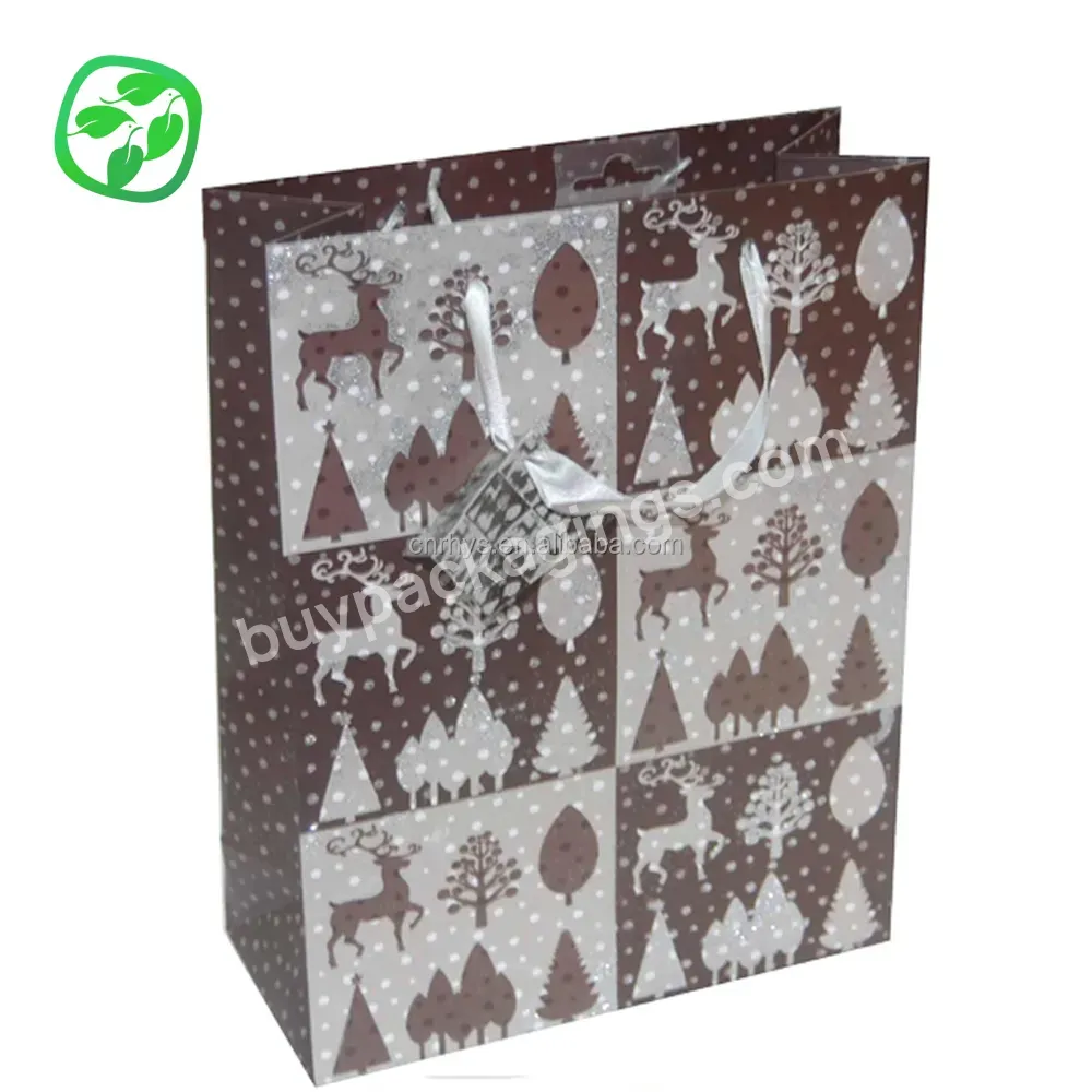 Factory Wholesale Paper Packing Bag For Christmas Paper Material Gift Bag
