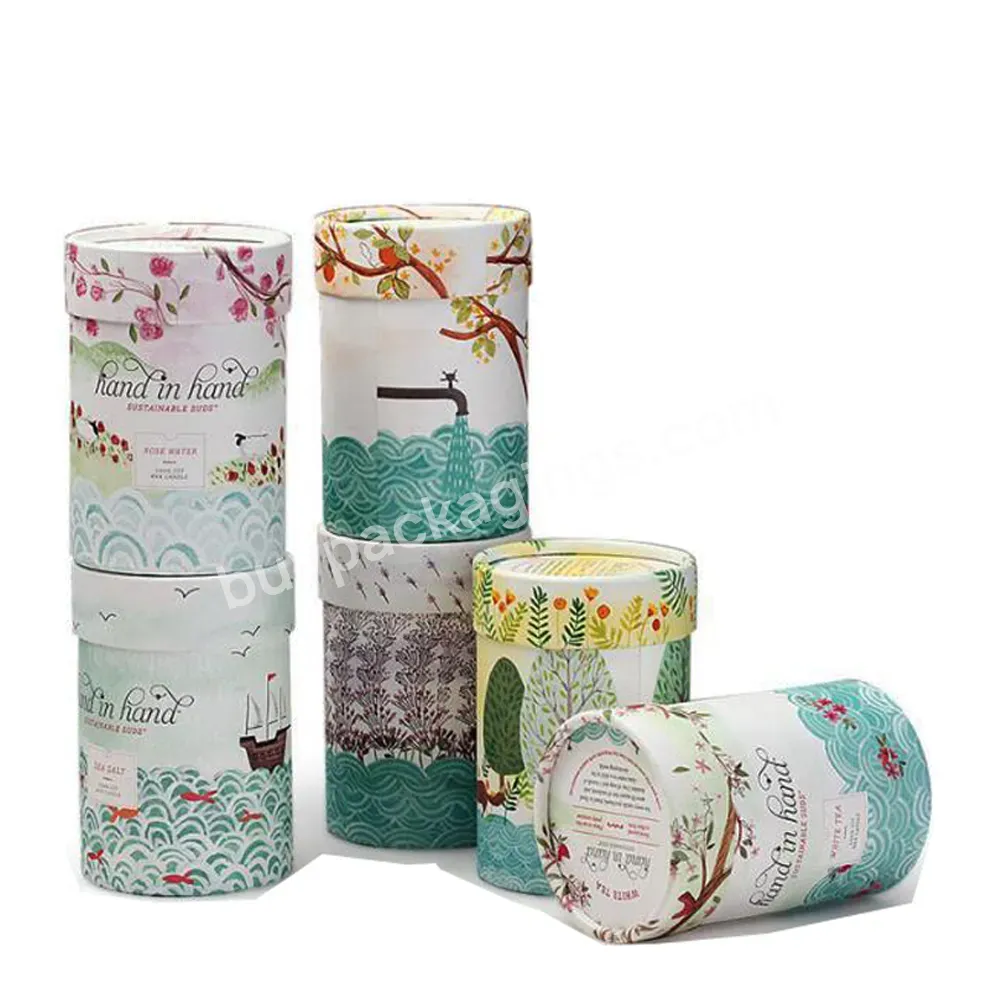 Factory Wholesale Round Paper Box For Cosmetic With Logo Tube For Cosmetic Bottle