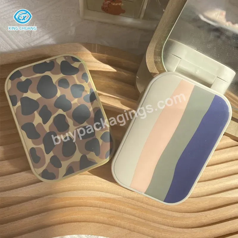 Fashion Contact Lens Companion Box Retro Leopard Print Contact Lens Case Multiple Dual Box Care Case