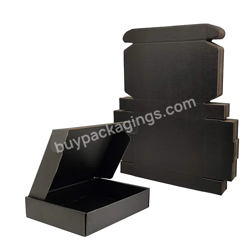 Fashion Luxury Matte Gift Box Black Mailer Packaging Box Cardboard Shipping Box With Custom Logo