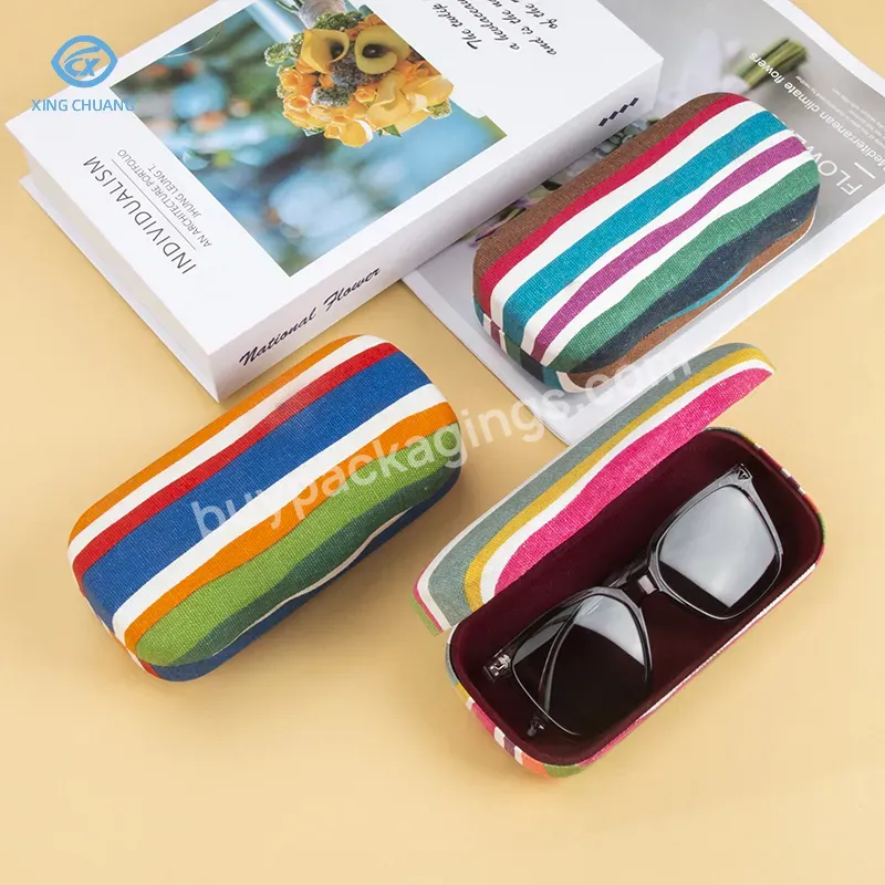 Fashion New Design Canvas Stripe Sun Iron Eyeglass Case Hard Glasses Case For Glasses Box - Buy Glasses Box,Fashion New Design Canvas Stripe Sun Iron Eyeglass Case,Hard Glasses Case For Glasses Box.