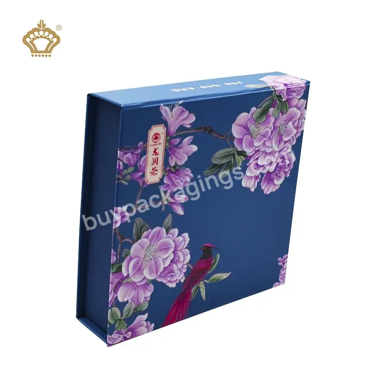 Features Customized Logo China Tea Display Boxes Handmade Tea Magnetic Closure Packaging Box With Portable Paper Bag