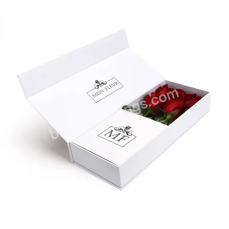 Flower Roses Perfume Cosmetic Luxury Bow Cardboard Paper Gift Boxes For Clothes Custom Magnetic Packaging Gift Box