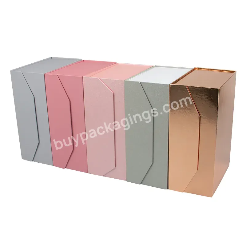 Foldable Magnetic Lid Packaging Box With Grey Board Materials Customized Different Size Big And Small All Can Custom Gift Box