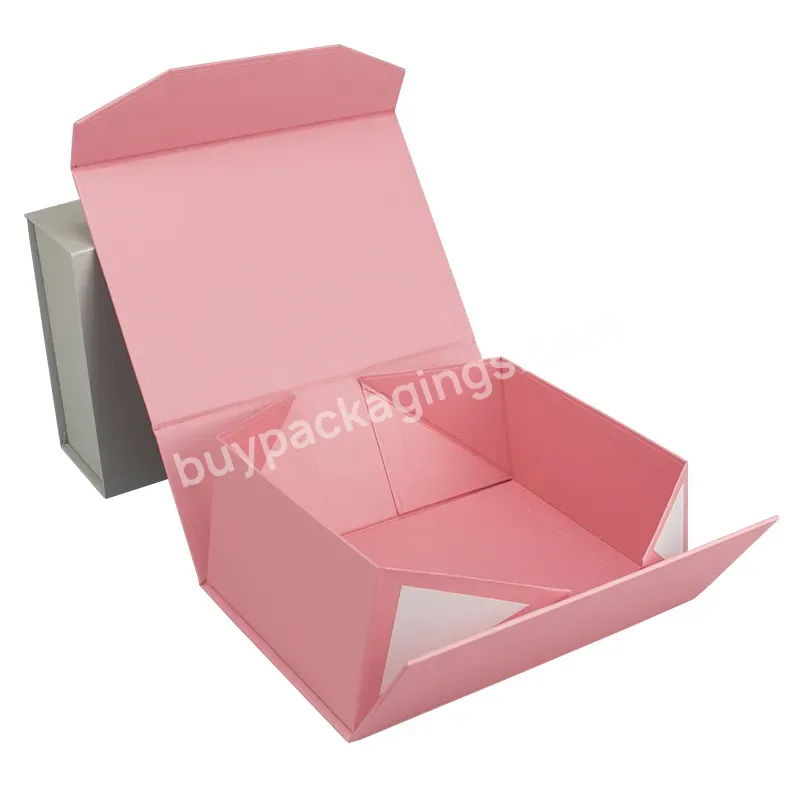 Foldable Magnetic Lid Packaging Box With Grey Board Materials Customized Different Size Big And Small All Can Custom Gift Box