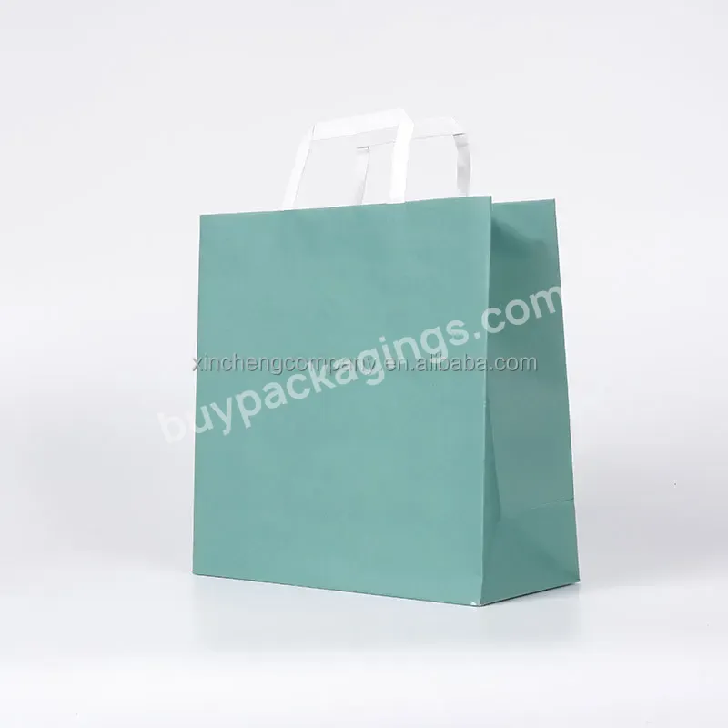 Food Grade Takeaway Kraft Paper Bag Take Out Grocery Brown Paper Bags For Food Packaging