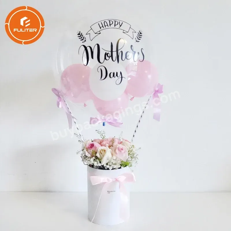 For Girlfriend Wife True Love Velvet Luxury Balloon Round Flower Gift Box