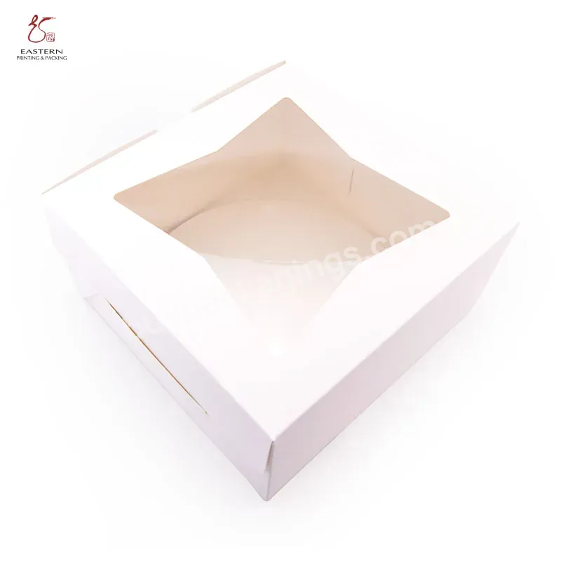 Free Design Custom Logo Cake Box For Birthday Cake Decorating Supplies With Clear Pvc Window