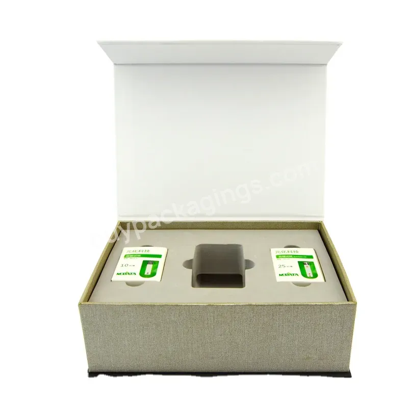 Free Design Make Up Beige Rigid Perfume Cardboard Wholesale Paper Luxury Cosmetic Magnetic Packaging Gift Box With Foam Insert