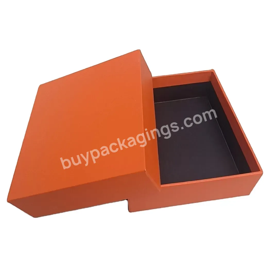 Free Design Mass Custom Jewelry Box Orange Industrial Plate Jewelry Gift Box