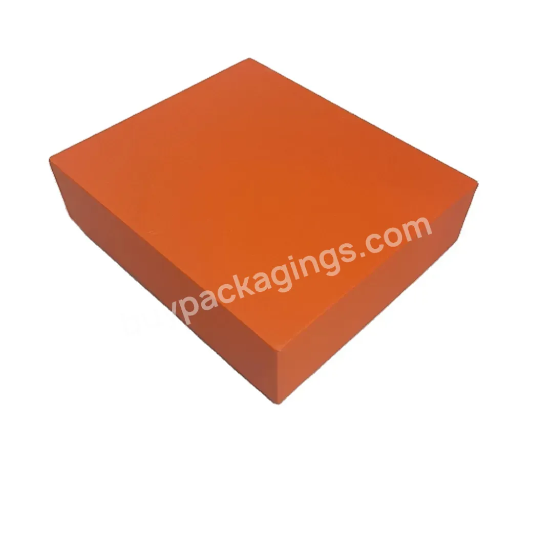 Free Design Mass Custom Jewelry Box Orange Industrial Plate Jewelry Gift Box