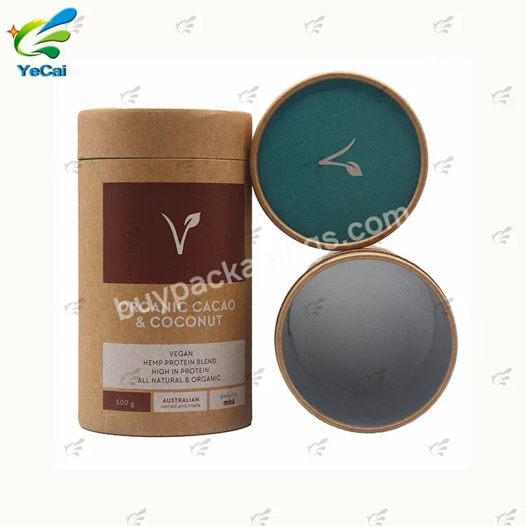 Free Sample Custom Printed Recycled Cardboard Tube Packaging Eco Friendly Paper Tube For Food