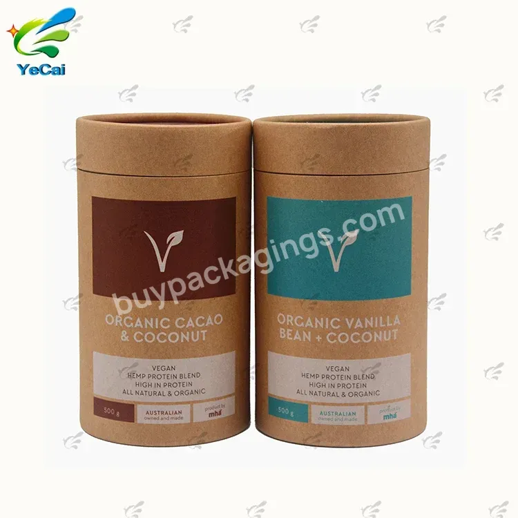 Free Sample Custom Printed Recycled Cardboard Tube Packaging Eco Friendly Paper Tube For Food