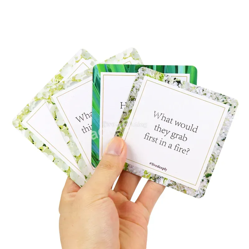 Front And Back Both Sides Two Piece Box Card Game Slip Conversation Game Card Custom With Logo - Buy Conversation Game,Conversation Game Card,Card Game.