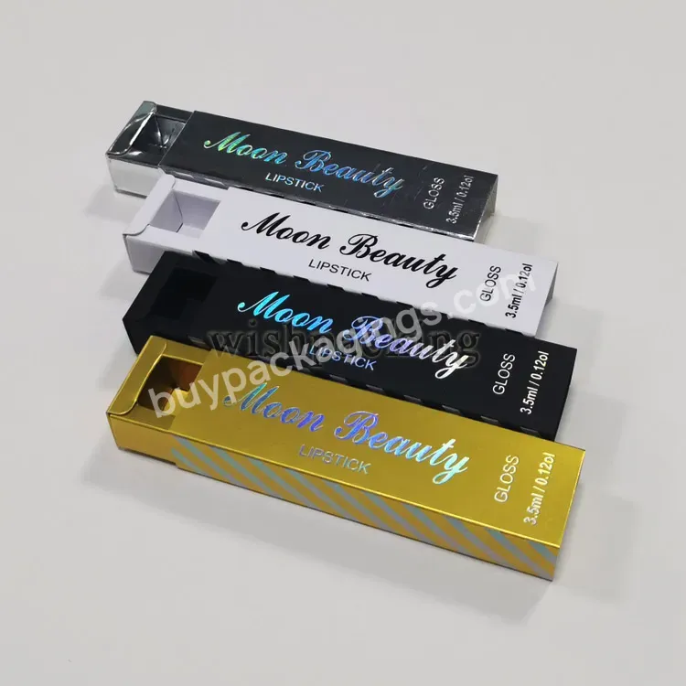 Fsc Custom Printing Logo Size Recycled Aluminium Holographic Foil Paper Cosmetic Eyeliner Mascara Lip Gloss Tubes Package Boxes