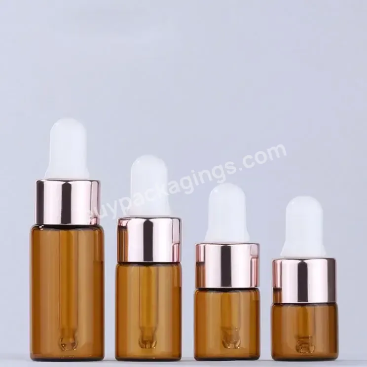 Fts 1ml2ml3ml5ml Clear Rose Gold Essential Oil Bottle Dispenser Bottle