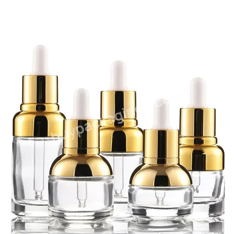 Fts 20ml Gold Shoulder Sleeve Bottle 30ml Serum Bottle 50ml Aromatherapy Dropper Bottle