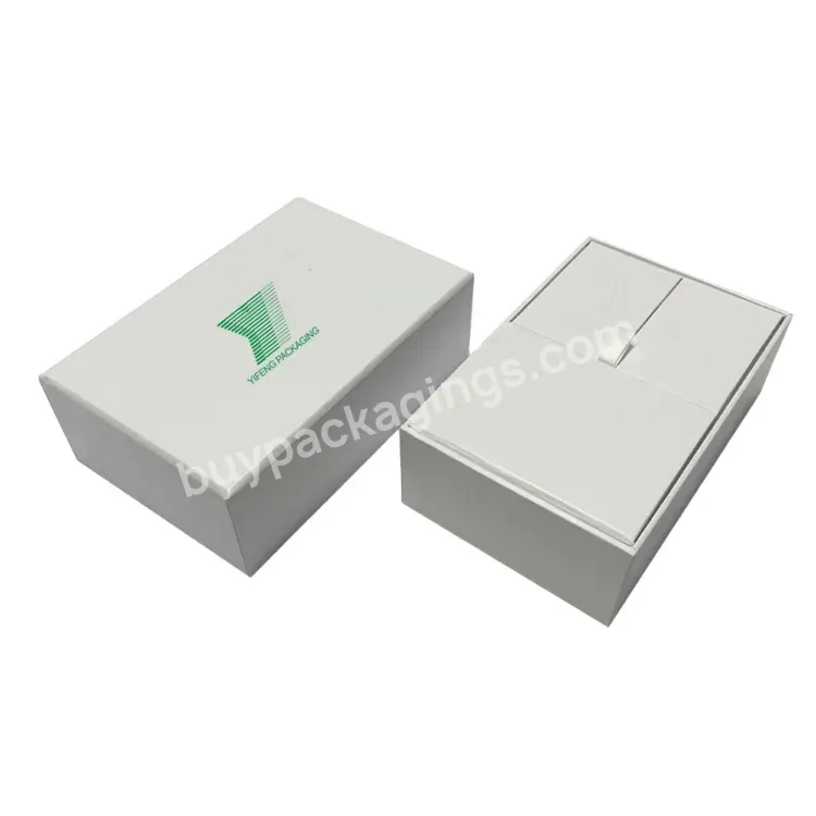 Gift Box With Velvet Custom Printing Wholesale White Gift Magnetic Cosmetic Perfume Packaging Box Bracelet Packaging Box