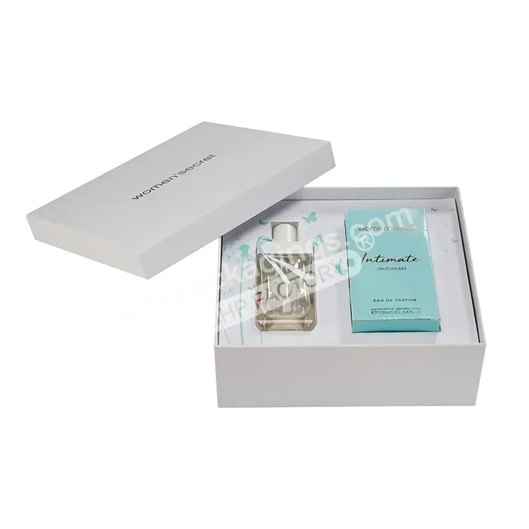 Gift Handmade Rigid Cardboard Bow Tie Lid And Base Eva Insert Parfum Packaging Box