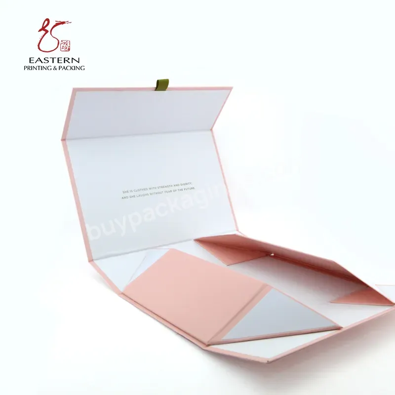 Gift Paper Packaging Box Pink Custom Luxury Customized Logo Rigid Paper Printed Disposable Paperboard Rectangular Gift Packing