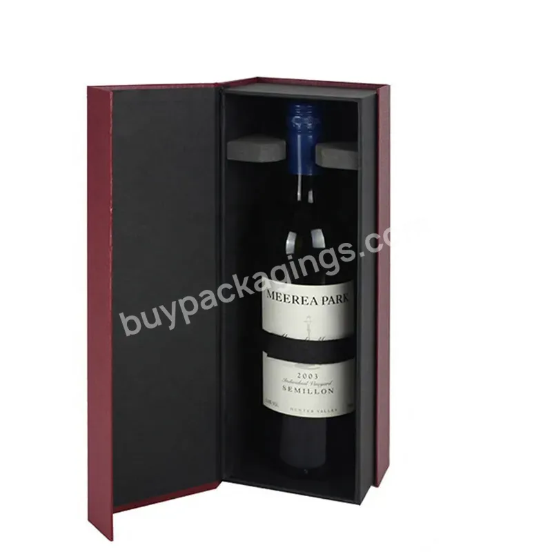 Gold Hot Stamping Foil Logo Paper Wine Boxes Custom Red Wine Boxes Cheap Corrugated Wine Boxes