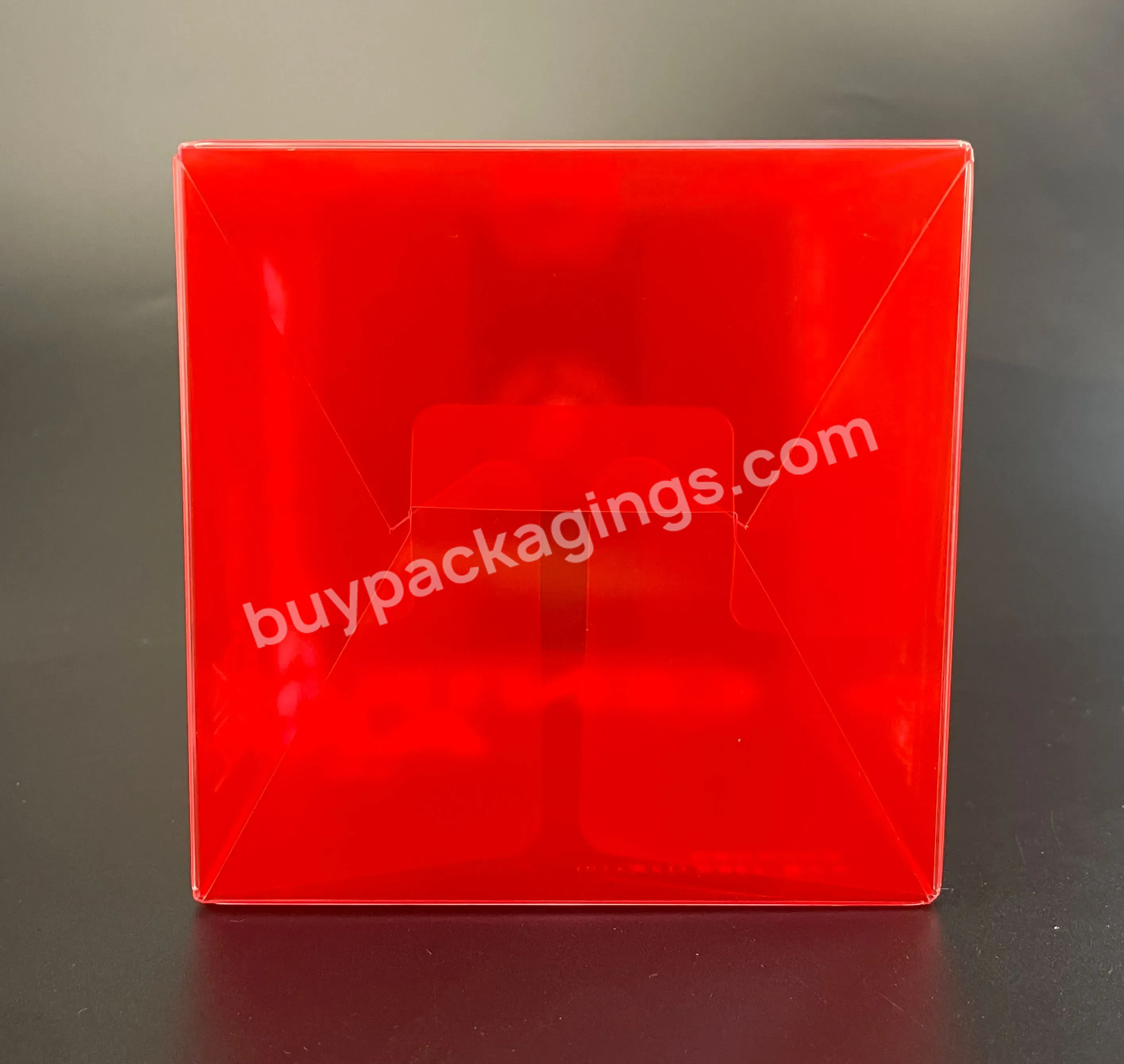 Gold Silver Stamping Plastic Clear Cake Packaging Box Pvc With Clear Window Custom Pet Clear Box