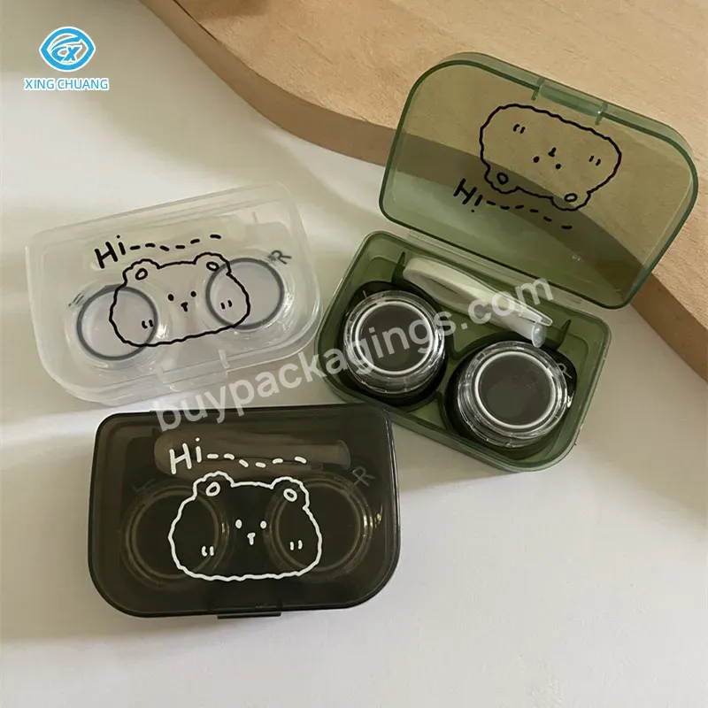 Good Quality Cartoon Bear Contact Lens Case Simple And Cute Contact Lens Case Double Companion Storage Box - Buy Good Quality Cartoon Bear Contact Lens Case,Simple And Cute Contact Lens Case Double Companion Storage Box,Good Quality Cartoon Bear Cont